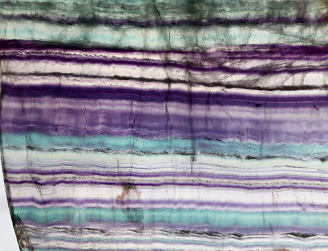 透明度抜群！虹のようなバンドを持つ、特殊な蛍石、その名も