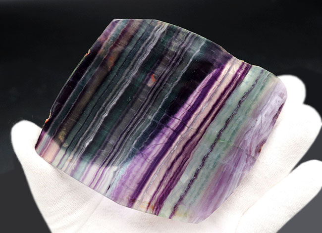 透明度抜群!虹のようなバンドを持つ、特殊な蛍石、その名も、レインボーフローライト(Fluorite)(その7)