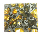 美麗！！希少な石鉄隕石、パラサイトのスライス標本！ブラヒンパラサイト