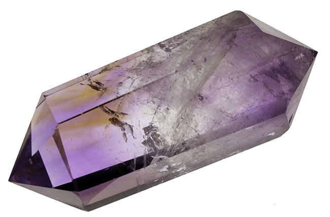 アメシストにシトリンが内包された鉱物、アメトリン(Ametrine)。希少な天然標本です。(その8)