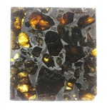 高品位！石鉄隕石パラサイトのスライス標本、ブラヒンパラサイト。カンラン石と鉄ニッケル合金から成る美しい模様の裏に隠された壮大なストーリー。