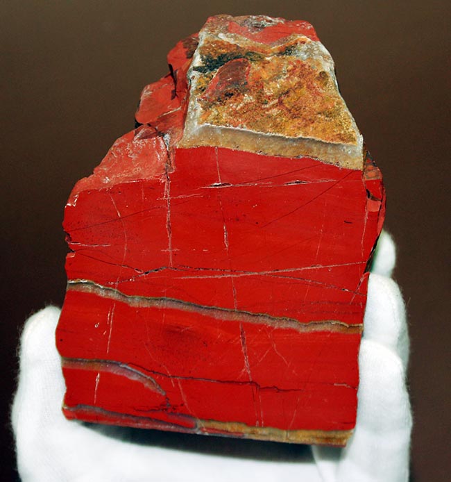 血液のごとく真っ赤に染まった南アフリカ産鉱物ジャスパー石（その8）