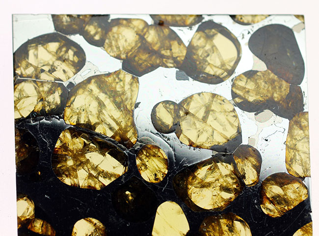 カンラン石の透明度にご注目下さい！世界で最も美しい隕石、石鉄隕石ブラヒンパラサイト（その2）