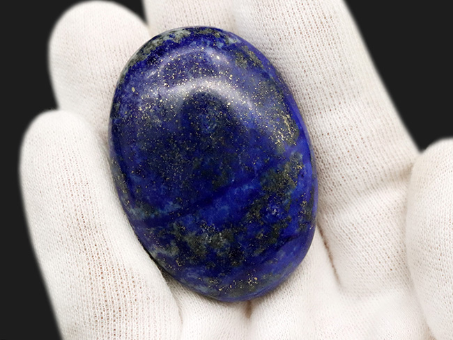 アフガニスタン産の天然ラピスラズリ（Lapis lazuli）のカボション（その5）
