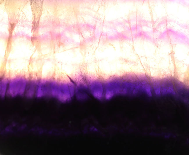 これが希少な「紫蛍石」だ！高い透明度、美しい光りのレイヤーを備えたレインボーフローライト（fluorite）（その11）