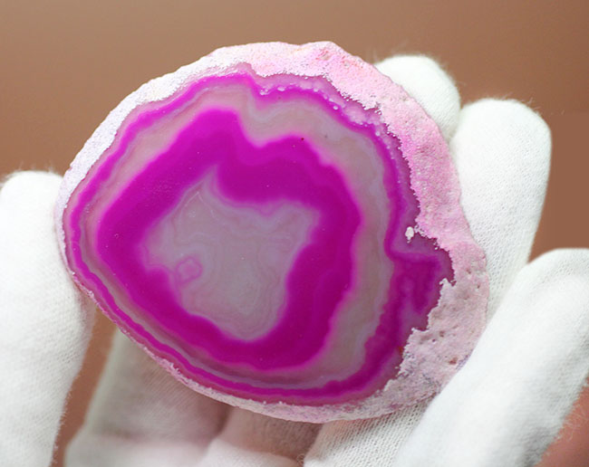 珍しいブラジル産ピンクメノウ（Agate）の原石カット品（その3）