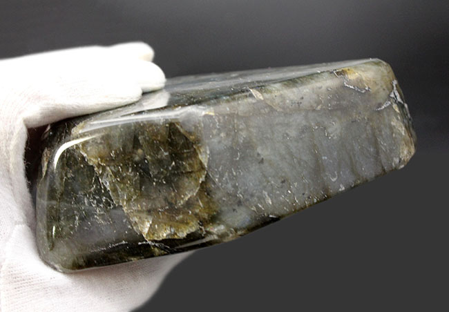 まれに見るハイクラス品!表と裏で別の色に輝く!12センチの巨大ラブラドライト(Labradorite)(その12)
