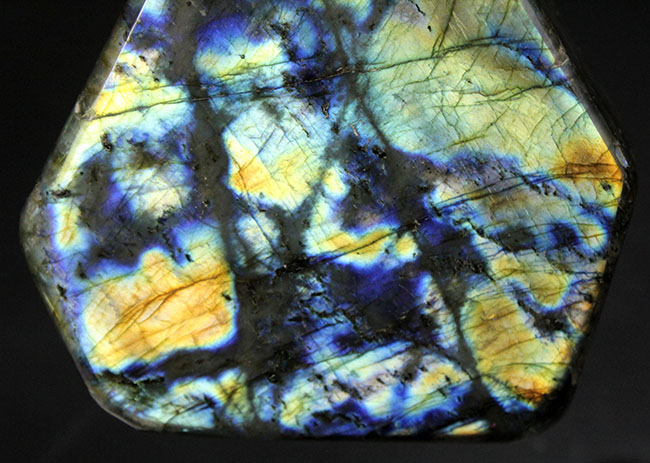 まれに見るハイクラス品!表と裏で別の色に輝く!12センチの巨大ラブラドライト(Labradorite)(その3)