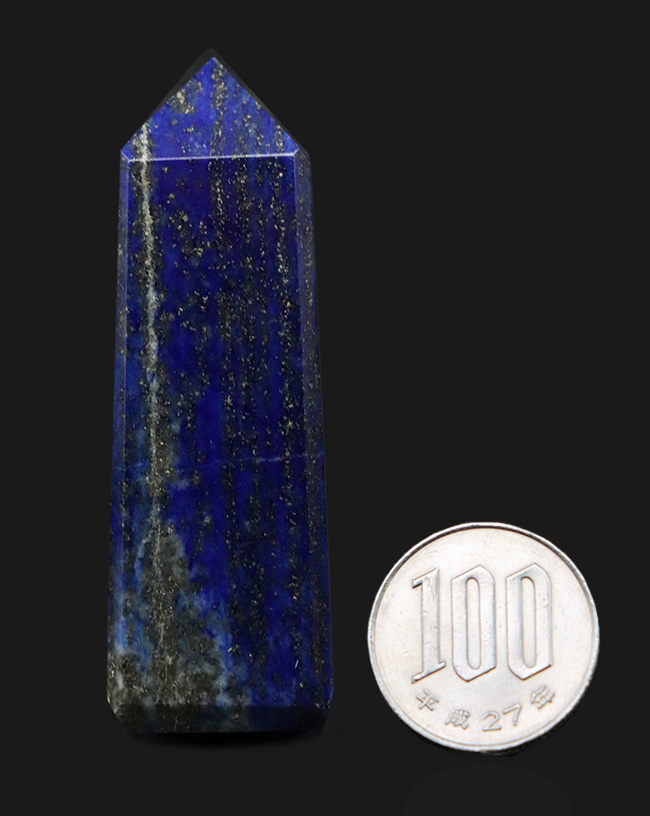 まるでミニチュア宇宙!鉱物コレクターに高い人気を博す天然石、ラピスラズリ(Lapis lazuli)。オベリスク型にカットされたアフガニスタン産標本!(その9)