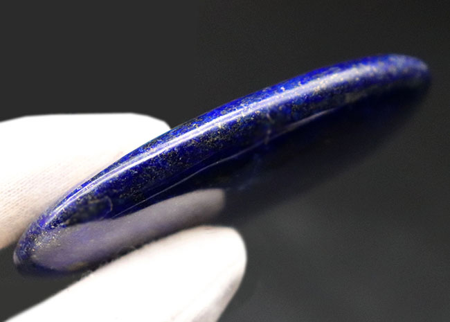 ディープブルー！世界的産地、アフガニスタンで採集された、瑠璃色に輝く天然ラピスラズリ（Lapis lazuli）のカボション（磨き石）（その6）