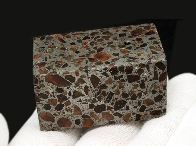 人気！分厚く長い！１４２グラム、長辺４８ミリの直方型のケニア産のパラサイト隕石（その3）