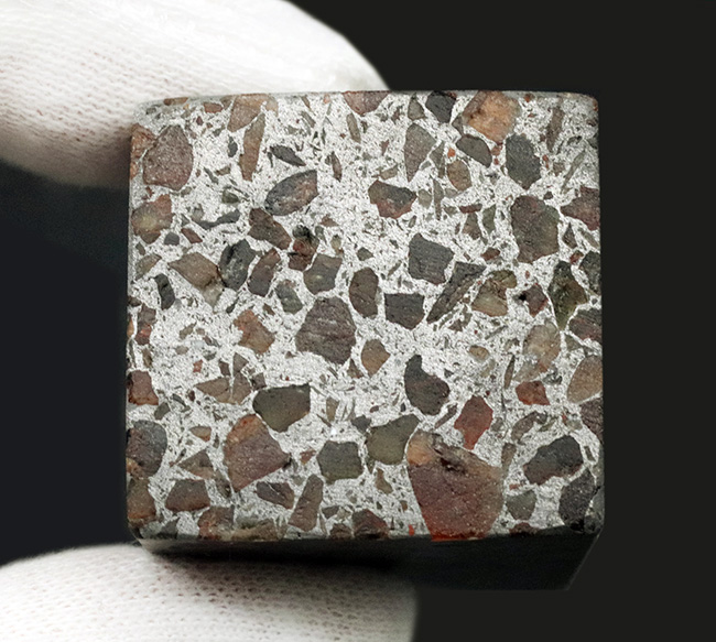 人気！分厚く長い！１４２グラム、長辺４８ミリの直方型のケニア産のパラサイト隕石（その8）
