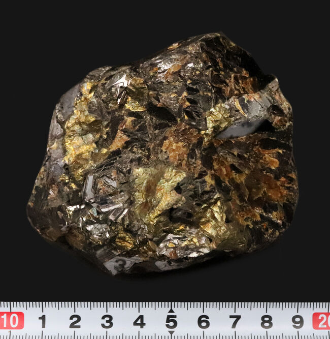 ギラリと輝く漆黒の結晶！590gの迫力あふれる国産大型閃亜鉛鉱（その7）