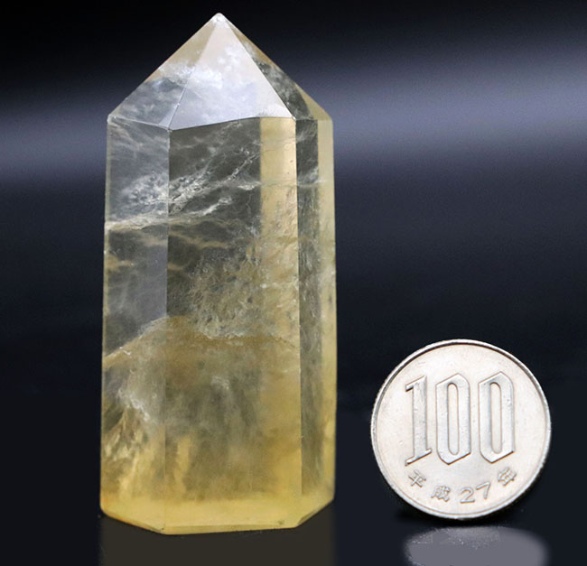 6センチ強の立派な大結晶!イエローフローライト(Fluorite・蛍石)(その8)