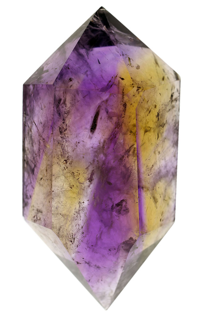 非常に発色の良い高品位の天然アメトリン（Ametrine）。あざやかな紫と黄をお楽しみください。（その1）