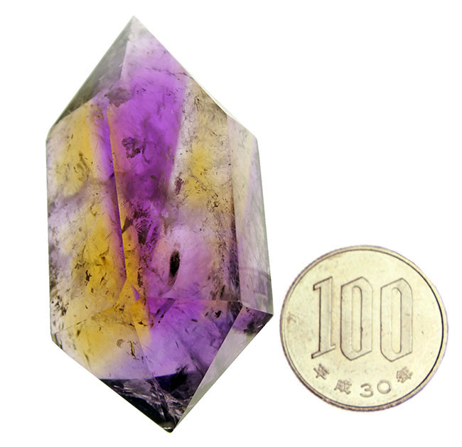 非常に発色の良い高品位の天然アメトリン（Ametrine）。あざやかな紫と黄をお楽しみください。（その13）