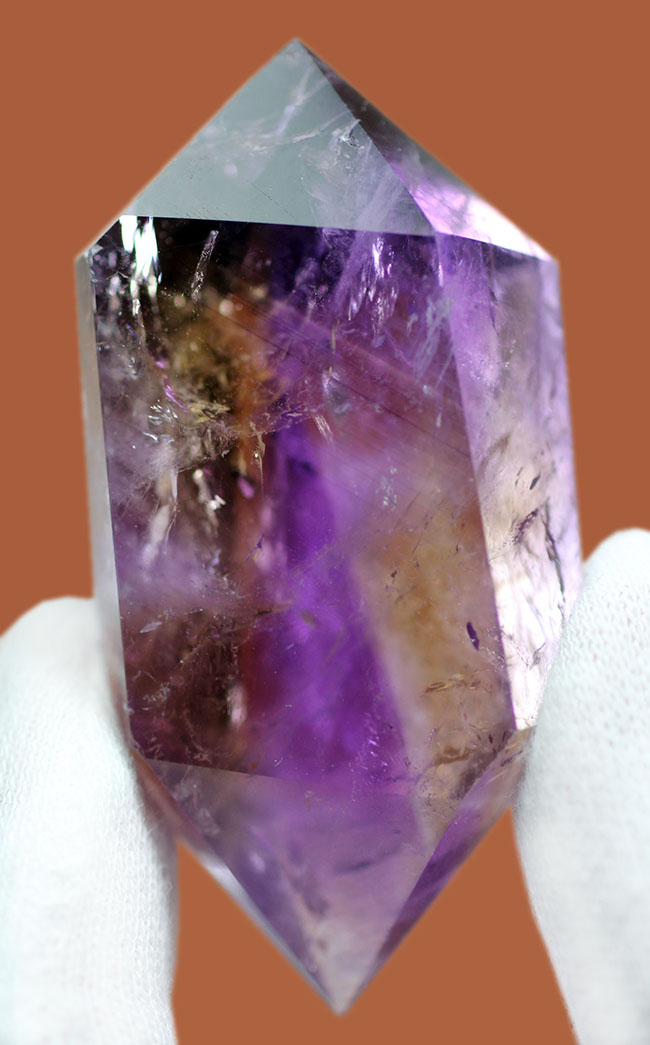 非常に発色の良い高品位の天然アメトリン（Ametrine）。あざやかな紫と黄をお楽しみください。（その6）