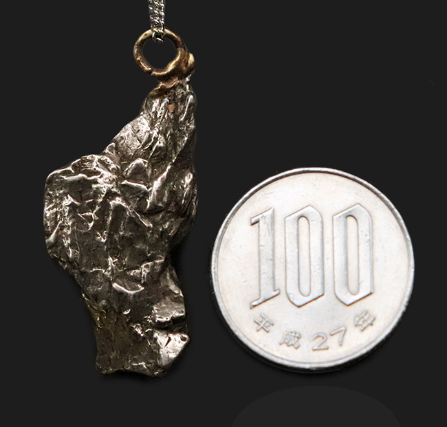 個性的なアイテムをお探しの貴方に！約5000年前に地球に落下した、最も名の知られた鉄隕石、カンポ・デル・シエロのペンダントトップ（シルバーチェーン＆高級ジュエリーケース付き）（その7）