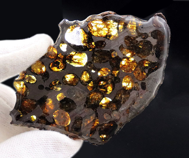 保存状態良好、ケニア産パラサイト隕石のピース（その1）