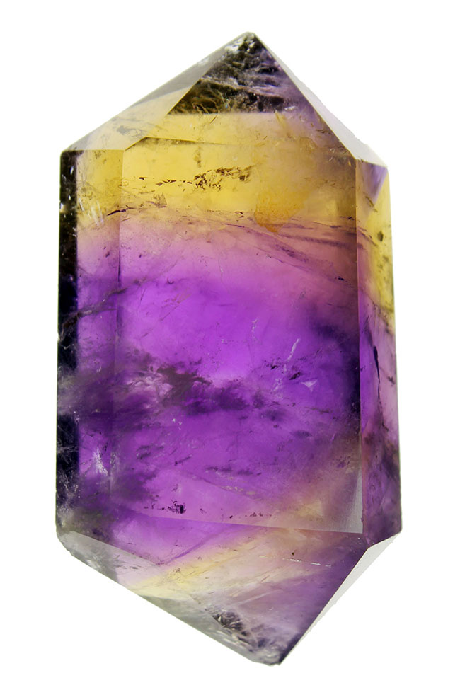 最高の天然のアメトリン(Ametrine)が登場。この紫と黄の濃さ、鮮やかさを御覧ください。(その1)