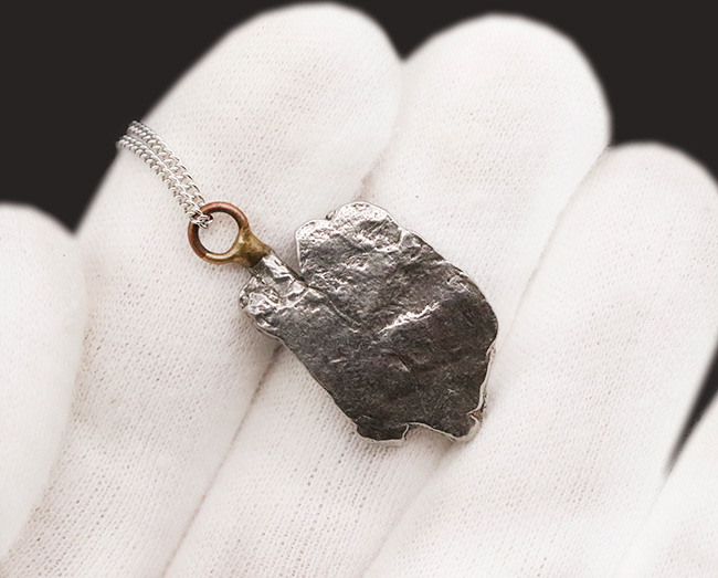 鉄隕石カンポ・デル・シエロのペンダントトップ（シルバーチェーン＆高級ジュエリーケース付き）（その4）