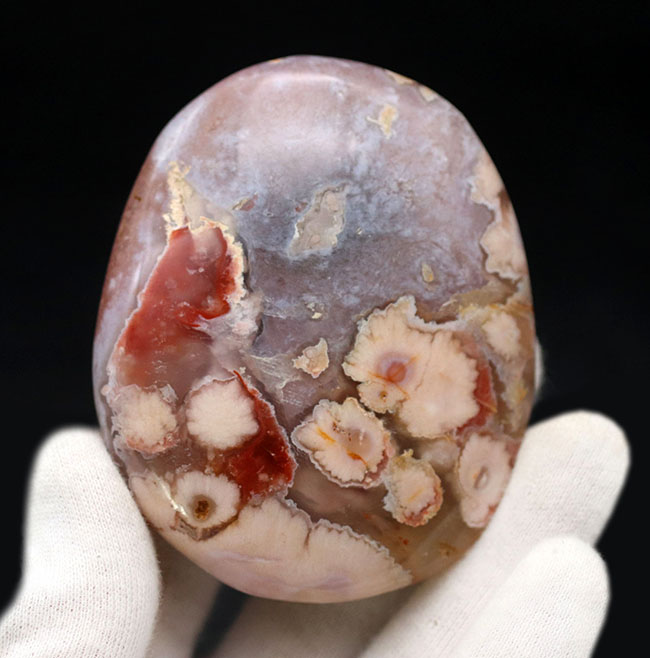 桜の花びらのような模様が可愛いらしいピンクメノウ(Agate)(その2)