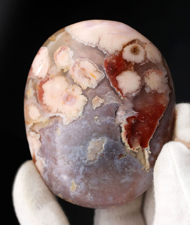 桜の花びらのような模様が可愛いらしいピンクメノウ(Agate)(その7)