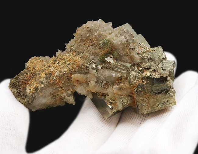 母岩付き・8.4cm幅 ペルー産黄鉄鉱（Pyrite）｜大型キューブ結晶が際立つ自然結晶標本（その5）