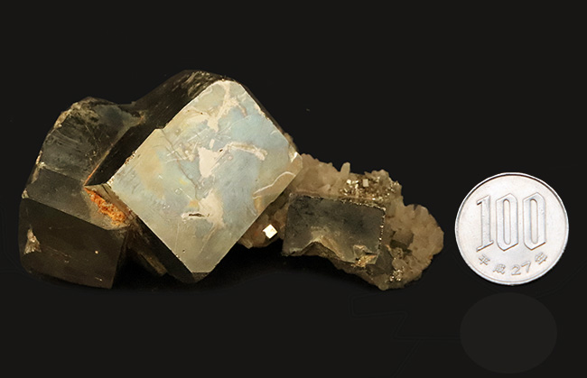 母岩付き・8.4cm幅 ペルー産黄鉄鉱（Pyrite）｜大型キューブ結晶が際立つ自然結晶標本（その7）