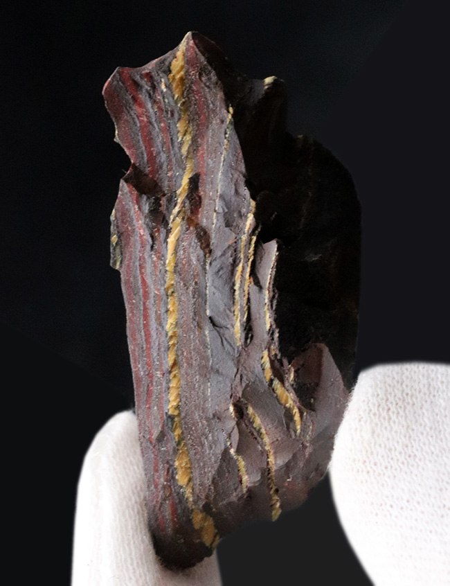35億年前の活動履歴、オーストラリア・ハマースレイ産のカラフルなストロマトライト(Stromatolite)。縞状鉄鉱層にご注目ください(その2)
