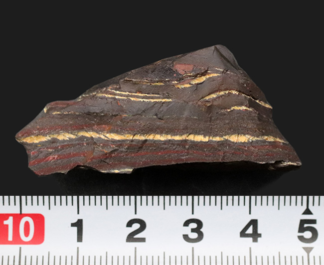 ３５億年前の活動履歴、オーストラリア・ハマースレイ産のカラフルなストロマトライト（Stromatolite）。縞状鉄鉱層にご注目ください（その5）