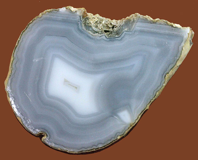 グレイッシュブルー!ブラジル産の典型的な縞メノウ(Agate)(その1)