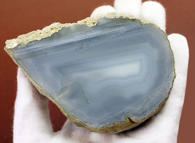 グレイッシュブルー!ブラジル産の典型的な縞メノウ(Agate)(その3)