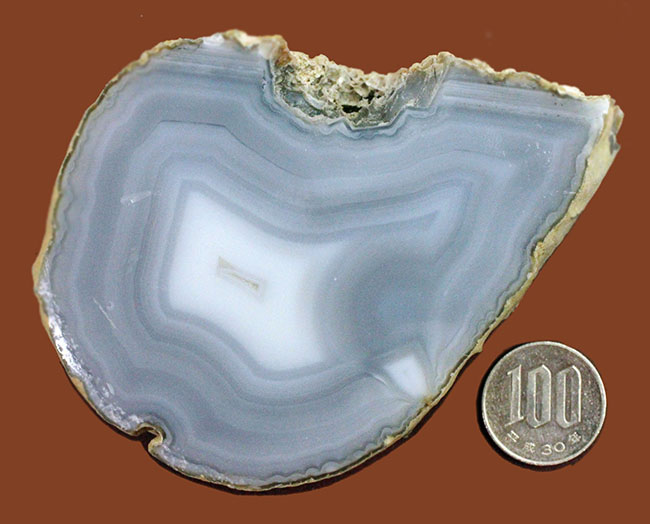 グレイッシュブルー!ブラジル産の典型的な縞メノウ(Agate)(その8)