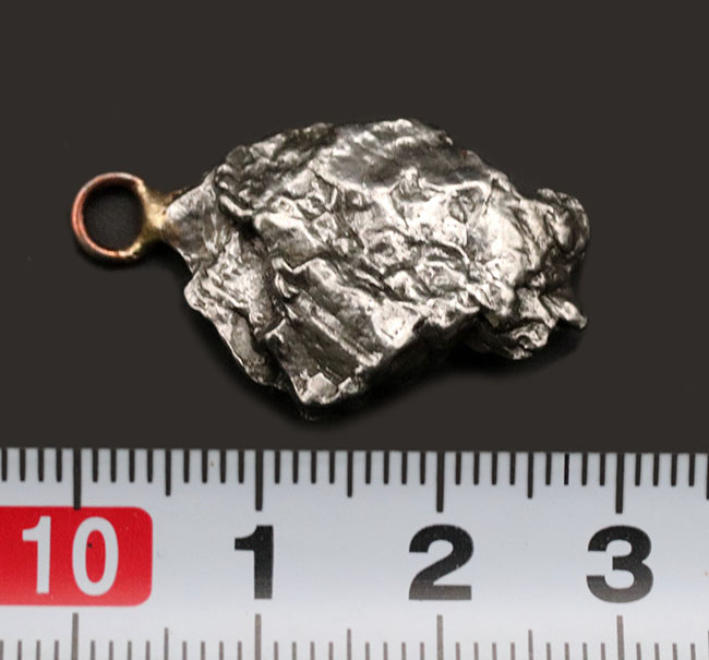 小惑星ベルトより飛来した鉄隕石、カンポ・デル・シエロ（Campo del Cielo）鉄隕石のペンダントトップ。革紐、高級ジュエリーケース付き（その6）