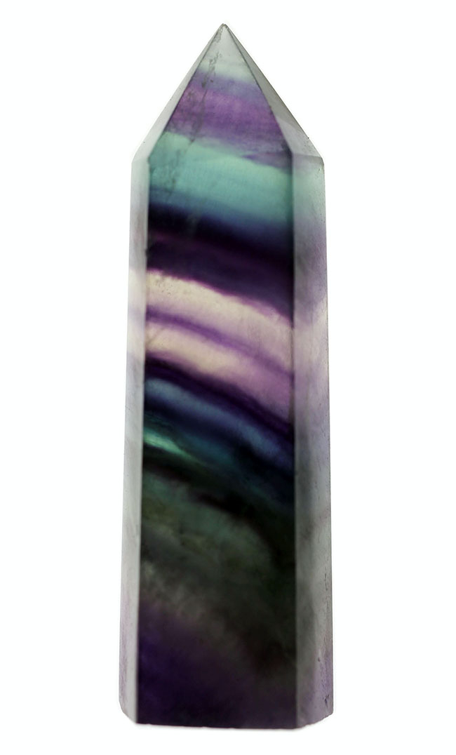 六角柱、マルチカラータイプのフローライト(fluorite)(その1)