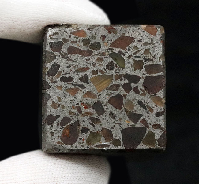 ヘビー級！人気！贅沢な直方体型のケニア産石鉄隕石、パラサイト（その5）