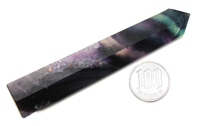 特大サイズ!11センチオーバー。フローライト(fluorite)のマルチカラーバンド標本(その8)