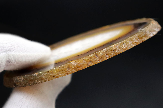 晶洞タイプ!外皮、メノウ、石英結晶、三層を楽しめる、ブラジル産の縞メノウ(Agate)(その5)