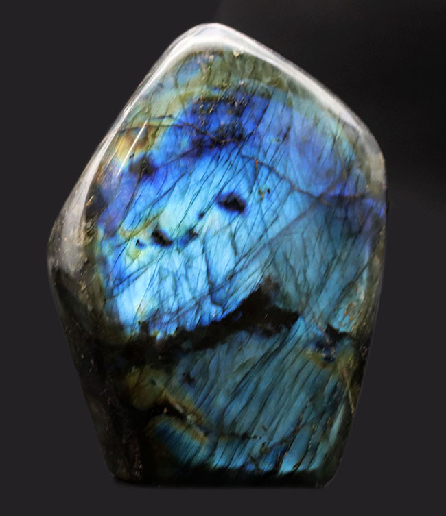 ブルーの濃淡が美しい!1キロを超える重さと大きさ。ハイクラス標本、ラブラドライト(Labradorite)(その10)