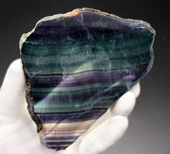ぜひバックライトを当てて展示してください。厳選品、上質なレインボーフローライト(fluorite)(その4)