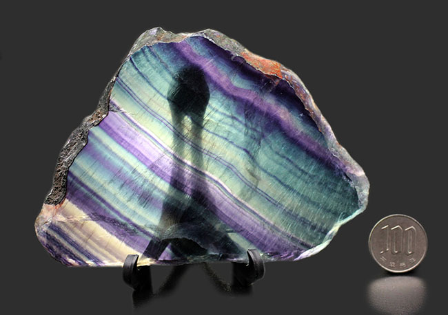 ぜひバックライトを当てて展示してください。厳選品、上質なレインボーフローライト(fluorite)(その6)