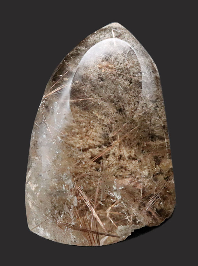 箱庭(緑や茶の内包物)を含んだ変わり種の石英の結晶、ガーデンクォーツ(Garden Quartz)。ルチルも!(その1)