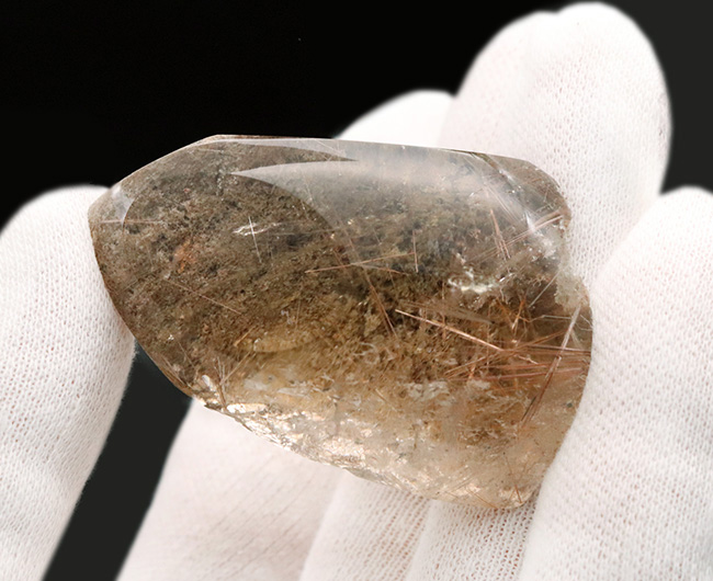 箱庭(緑や茶の内包物)を含んだ変わり種の石英の結晶、ガーデンクォーツ(Garden Quartz)。ルチルも!(その2)