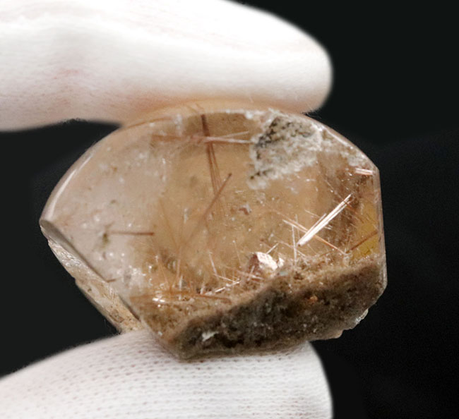 箱庭(緑や茶の内包物)を含んだ変わり種の石英の結晶、ガーデンクォーツ(Garden Quartz)。ルチルも!(その5)
