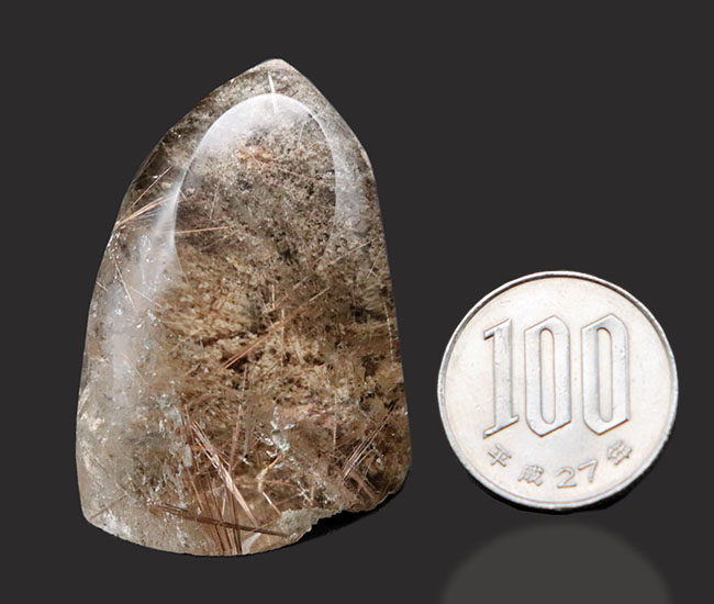 箱庭(緑や茶の内包物)を含んだ変わり種の石英の結晶、ガーデンクォーツ(Garden Quartz)。ルチルも!(その7)