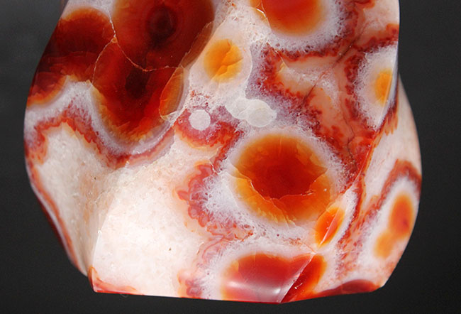 燃えるようなビッグサイズの玉髄、その名もフレーム・カーネリアン(Carnelian)。濃い赤に染まった巨大な紅玉髄。(その8)