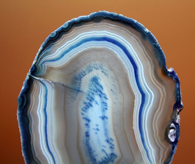 ブルーとグレーの組み合わせが爽やかな、鉱物ブラジル産縞メノウ（Agate）（その2）