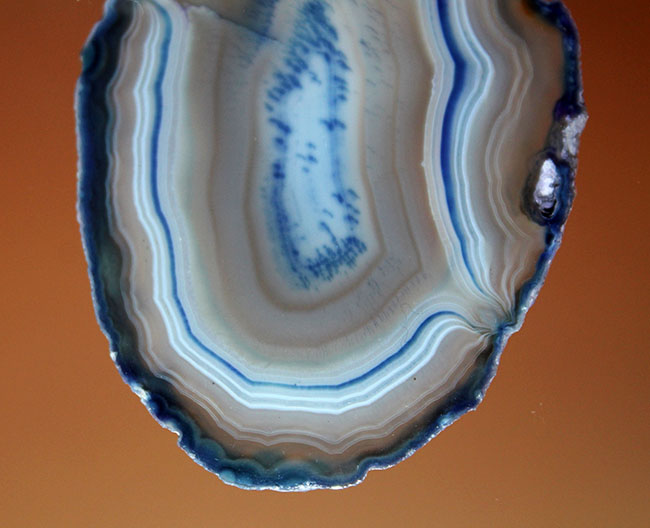 ブルーとグレーの組み合わせが爽やかな、鉱物ブラジル産縞メノウ（Agate）（その3）