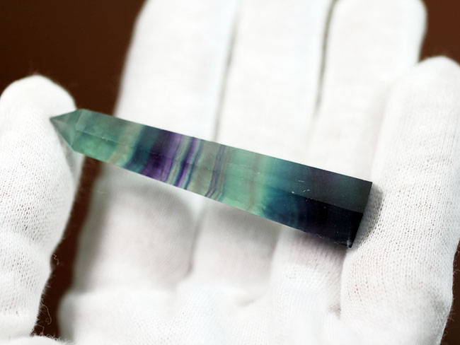透明感溢れる蛍石、グリーンとブルー色中心の鉱物レインボーフローライト(fluorite)(その8)